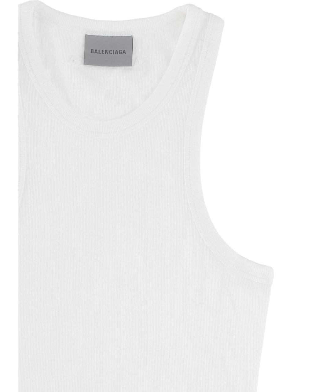 BALENCIAGA Белая хлопковая майка, фото 2