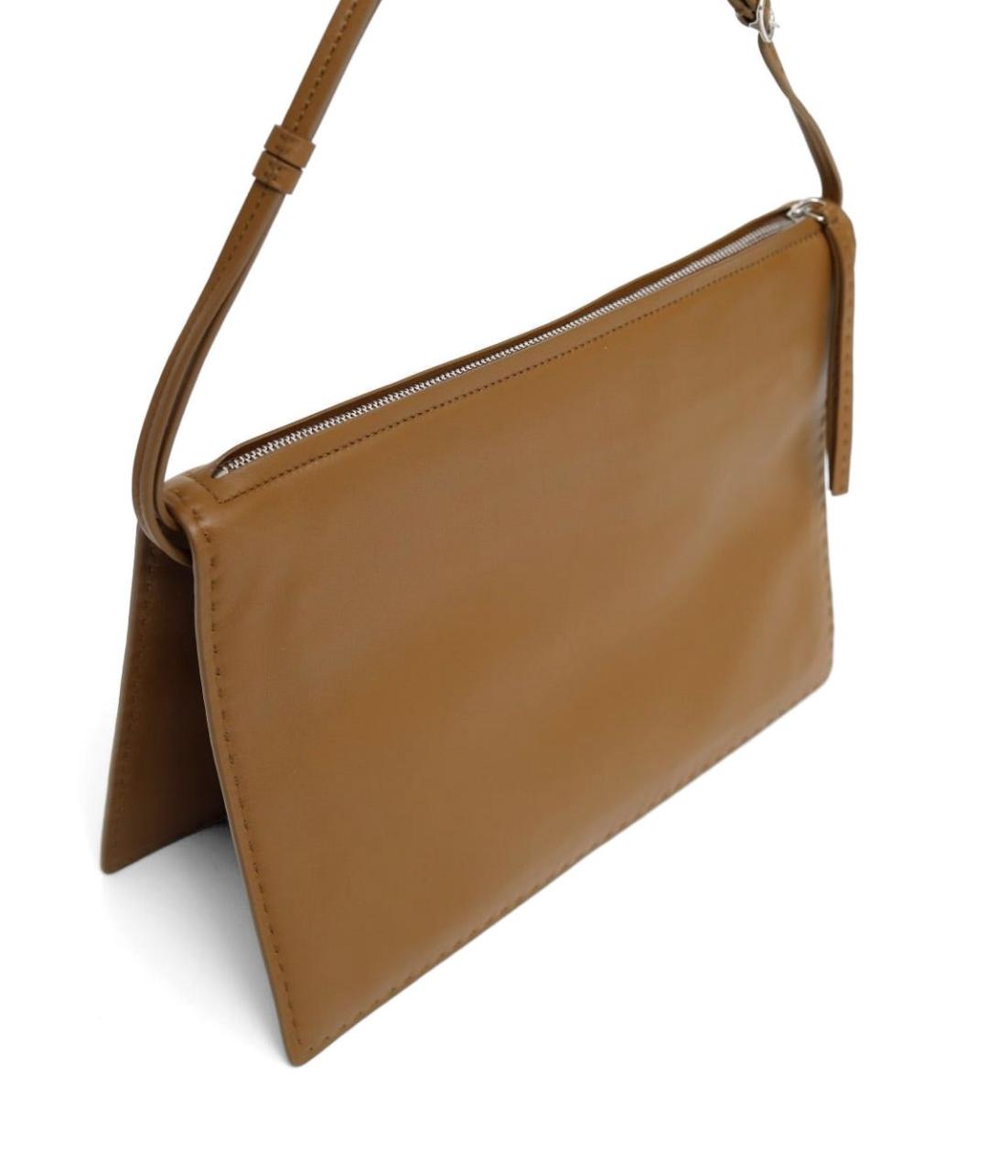 PHOEBE PHILO Коричневая кожаная сумка через плечо, фото 2