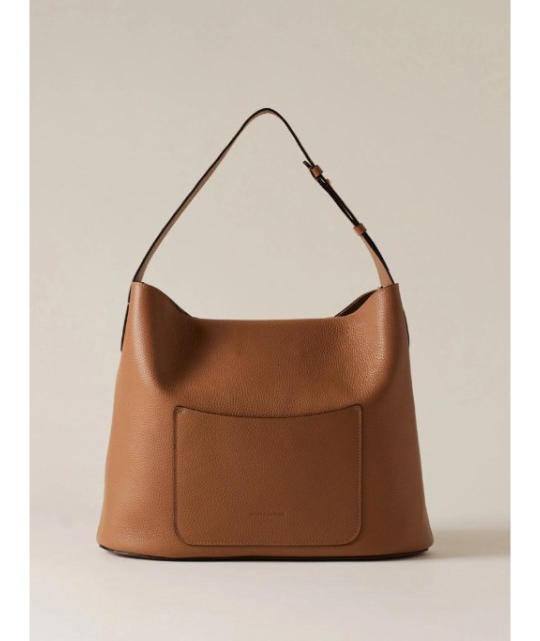 BORBONESE Коричневая кожаная сумка тоут, фото 3