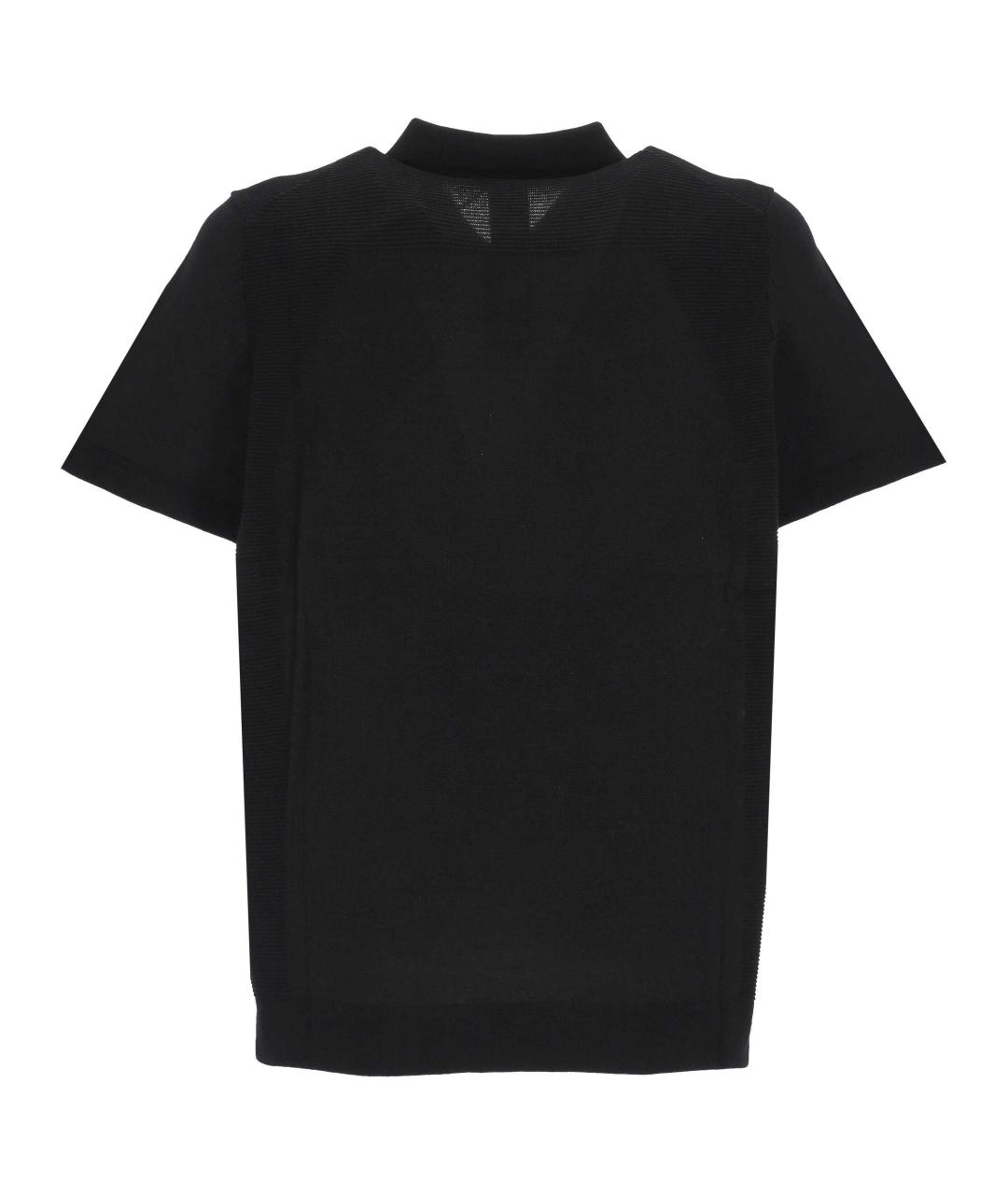 HUGO BOSS Черное хлопковое поло с коротким рукавом, фото 3