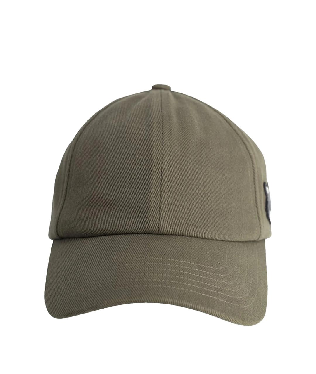 MAISON KITSUNE Хаки хлопковая кепка/бейсболка, фото 1