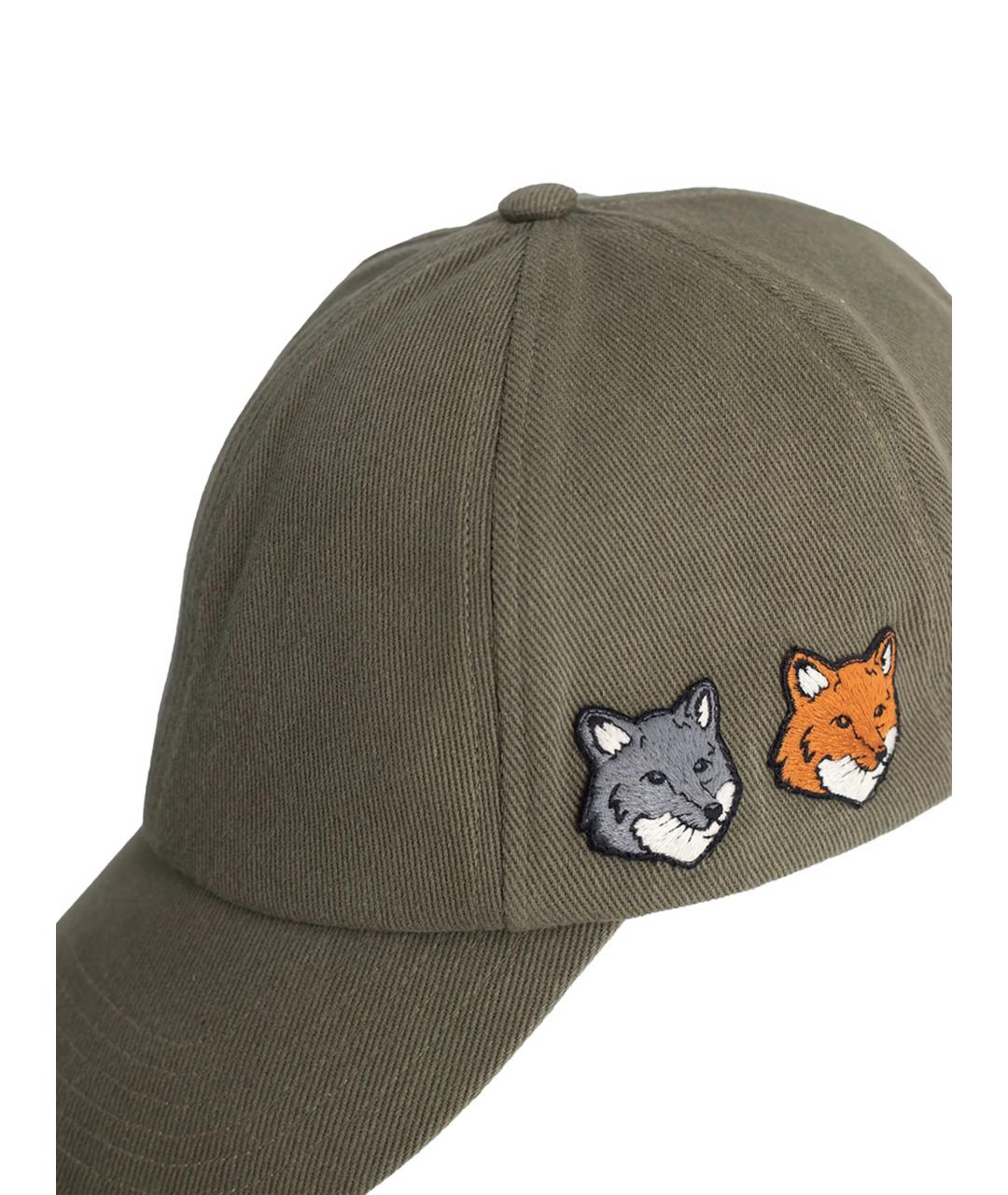 MAISON KITSUNE Хаки хлопковая кепка/бейсболка, фото 2