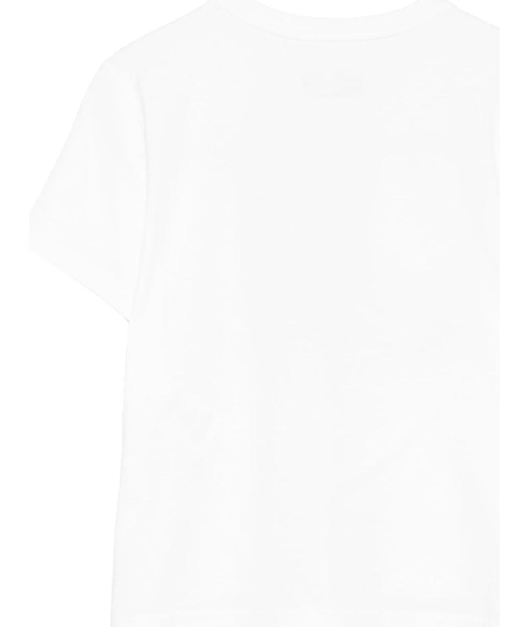 MAISON KITSUNE Белая хлопковая футболка, фото 3