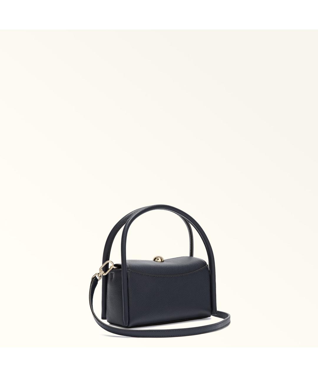 FURLA Синяя кожаная сумка с короткими ручками, фото 2