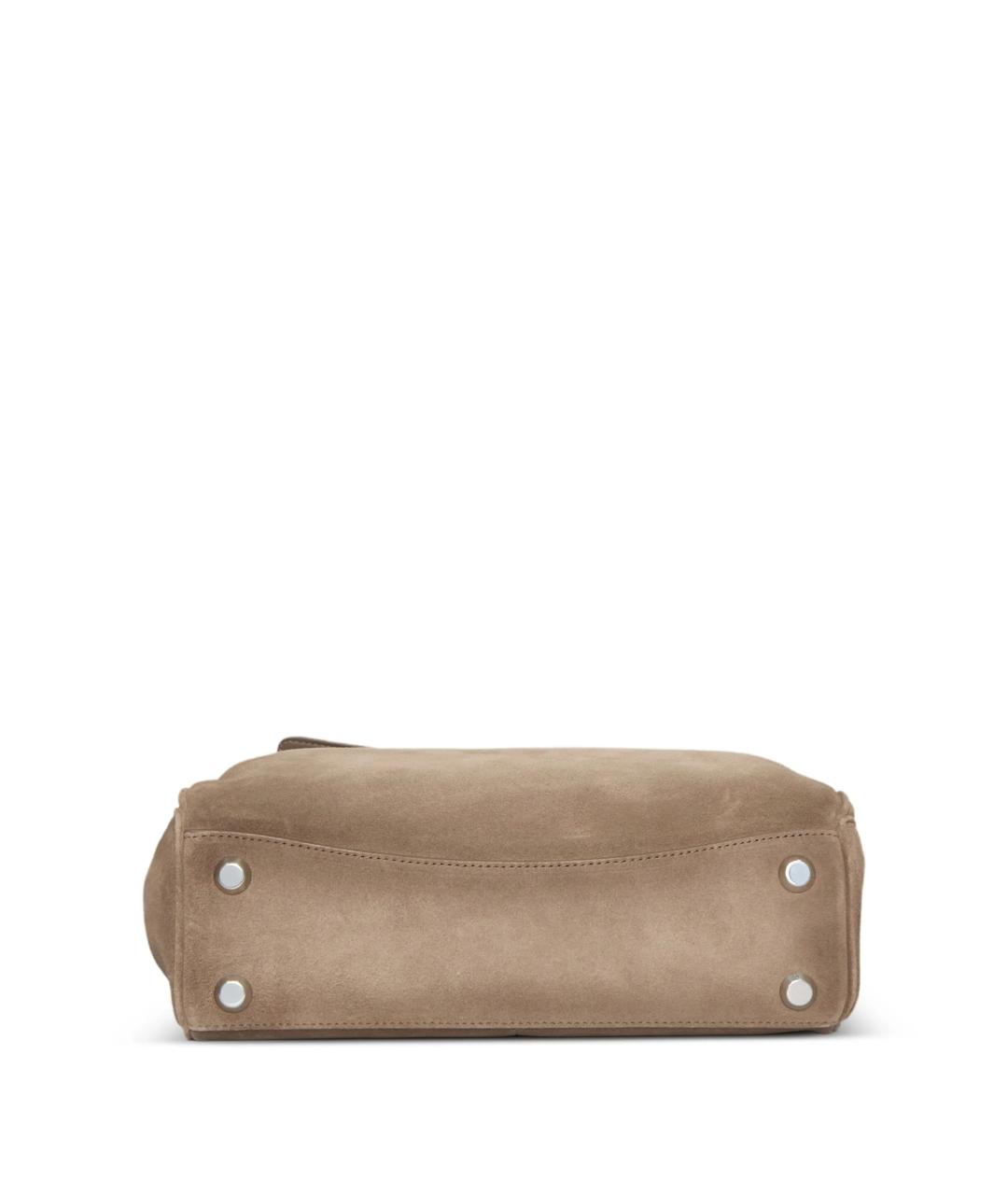 BALENCIAGA Бежевая замшевая сумка с короткими ручками, фото 3