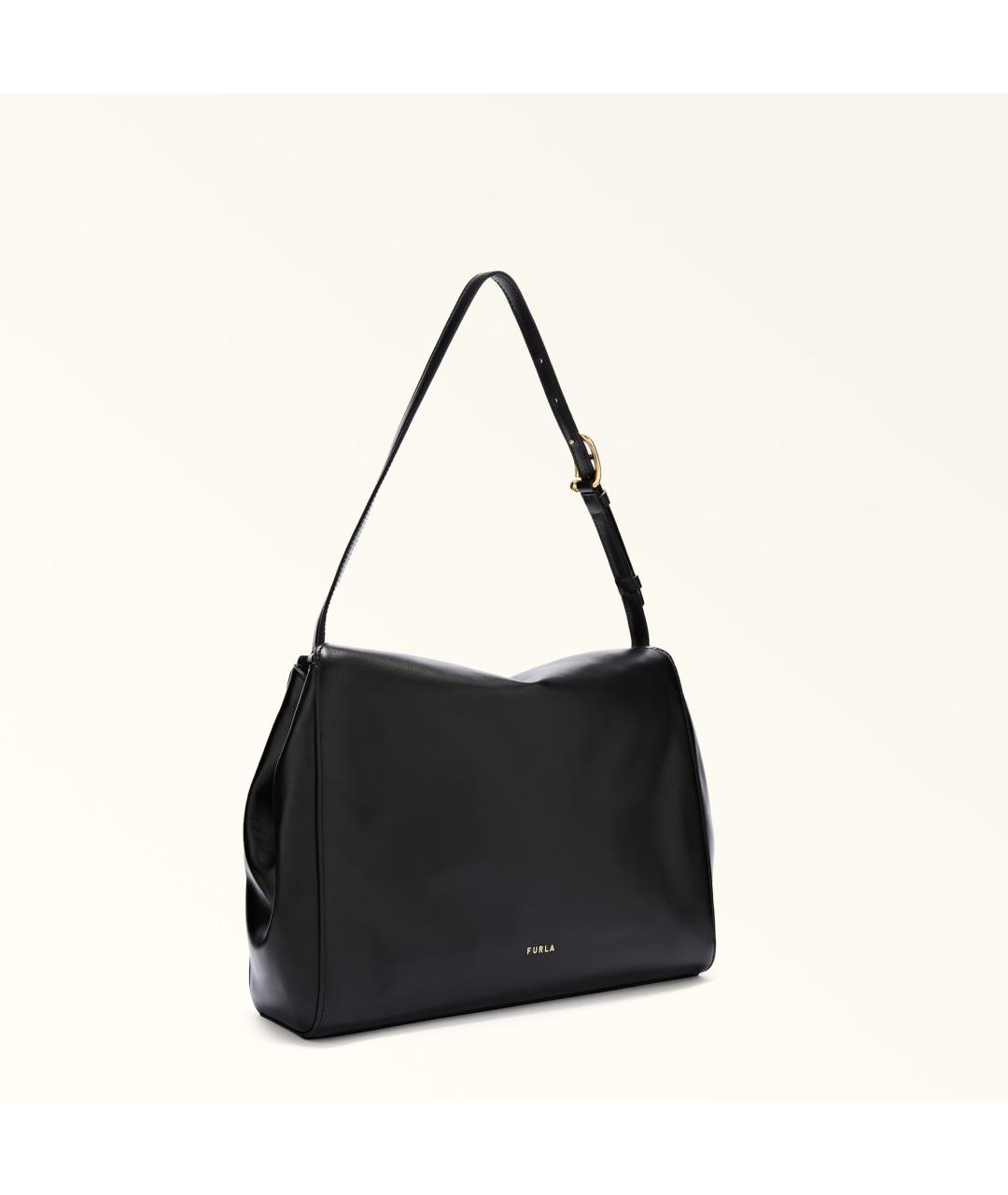 FURLA Черная кожаная сумка через плечо, фото 3