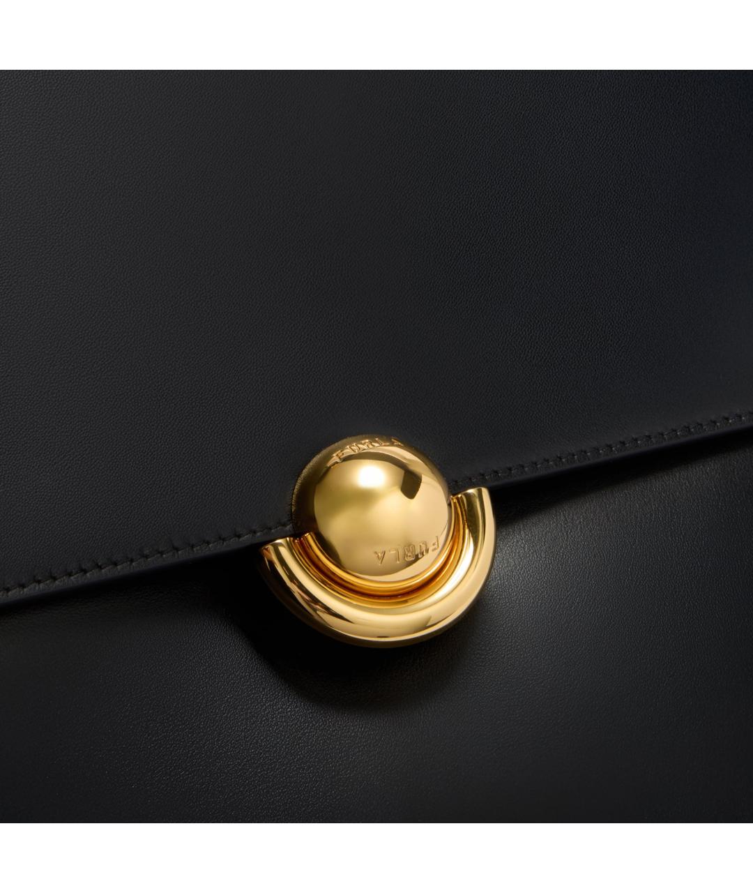 FURLA Черная кожаная сумка через плечо, фото 4