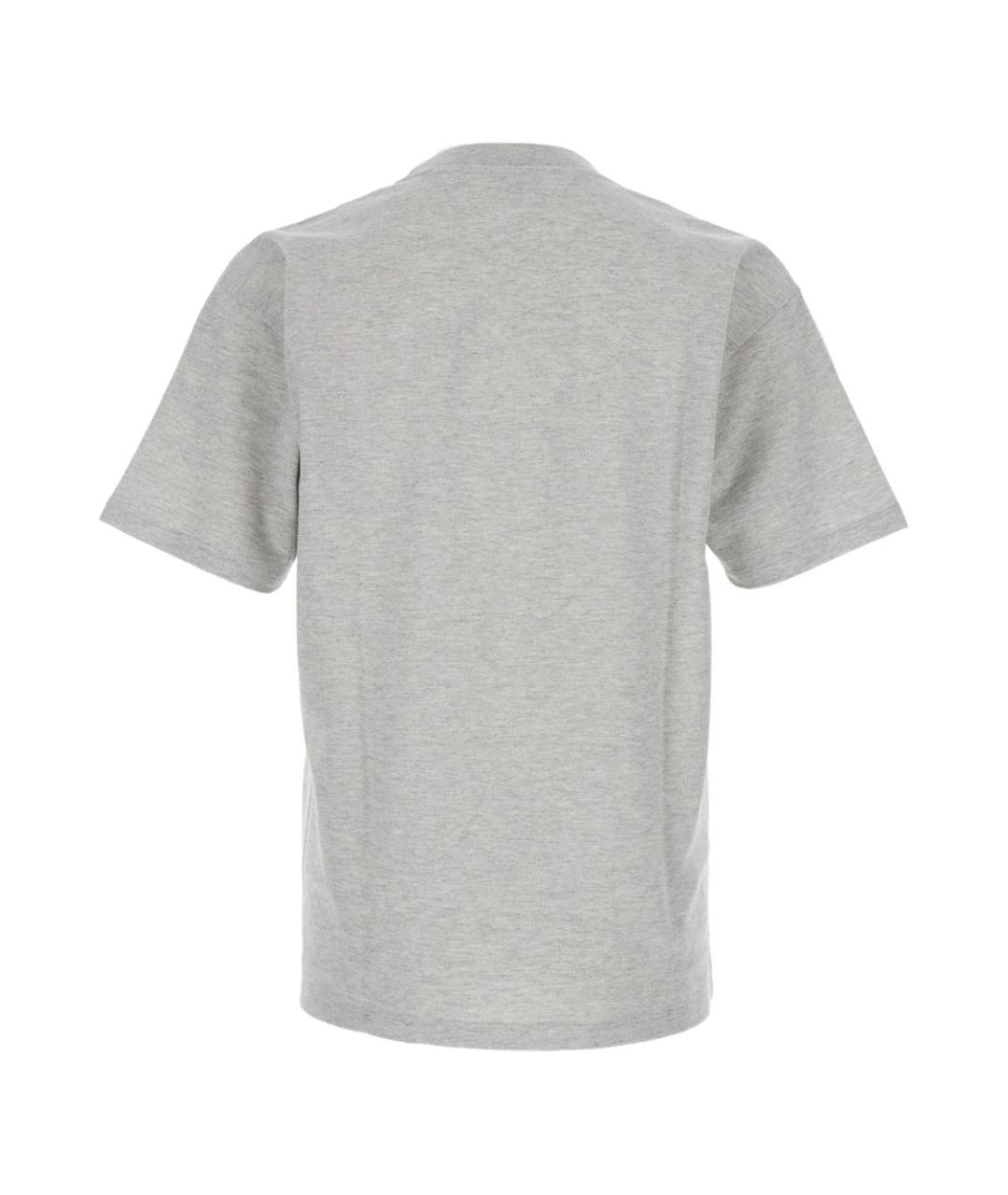 SAINT LAURENT Серая хлопковая футболка, фото 3