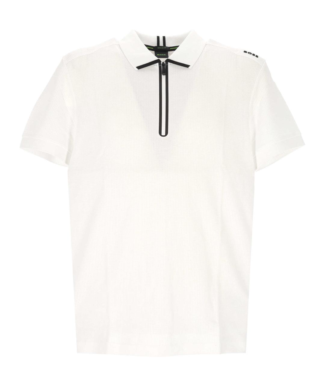 HUGO BOSS Белое поло с коротким рукавом, фото 1