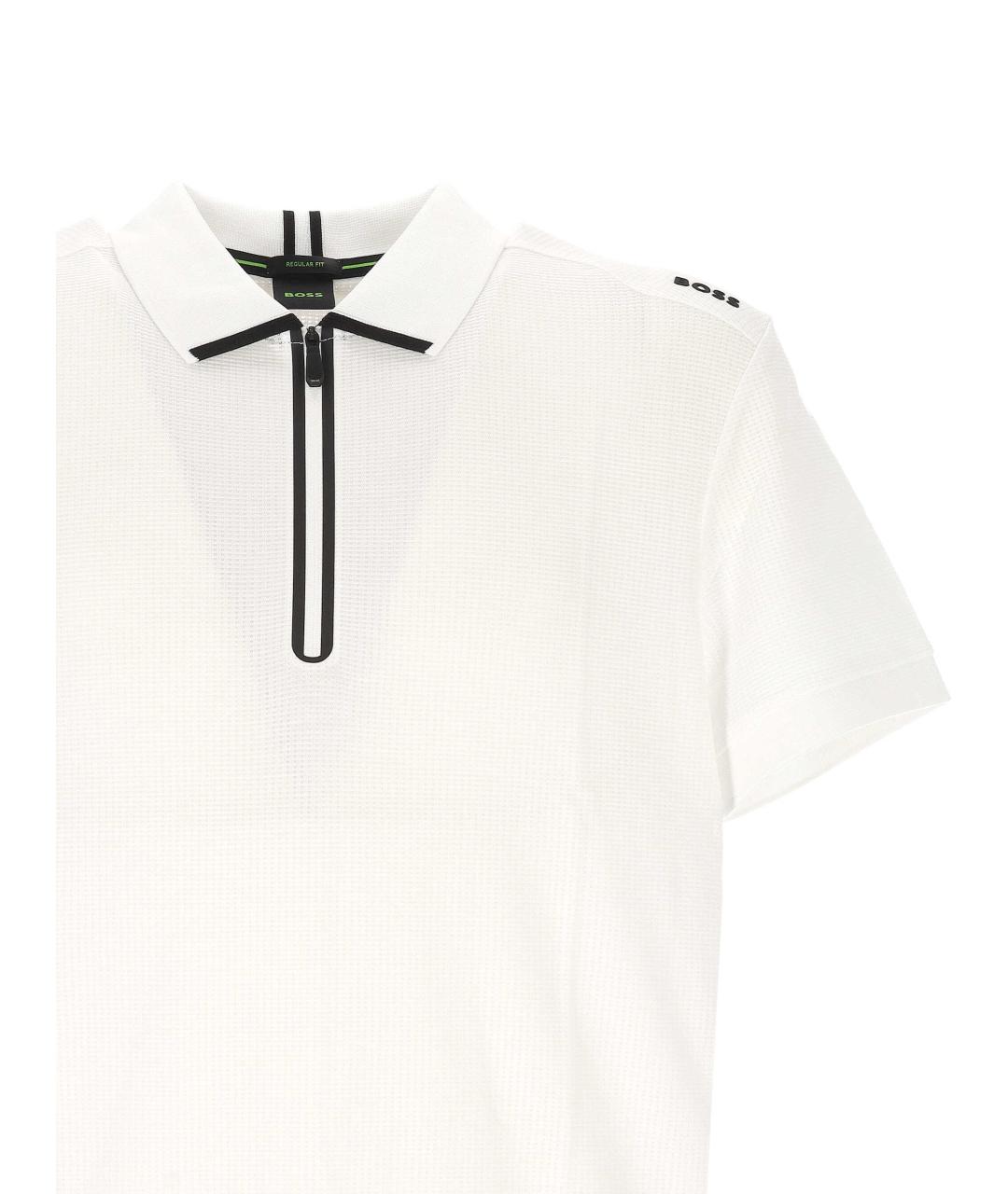 HUGO BOSS Белое поло с коротким рукавом, фото 2