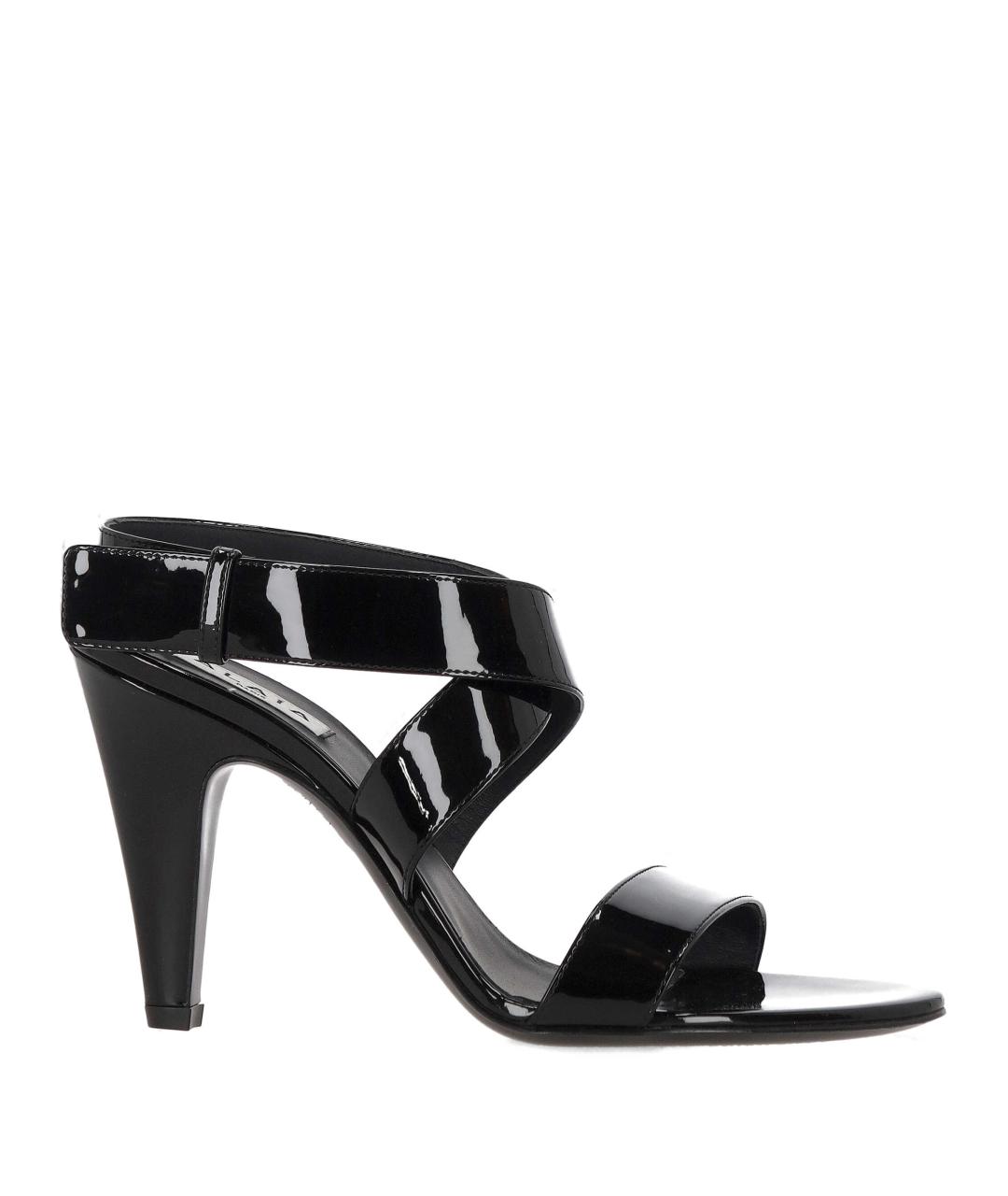 ALAIA Черные кожаные босоножки, фото 1