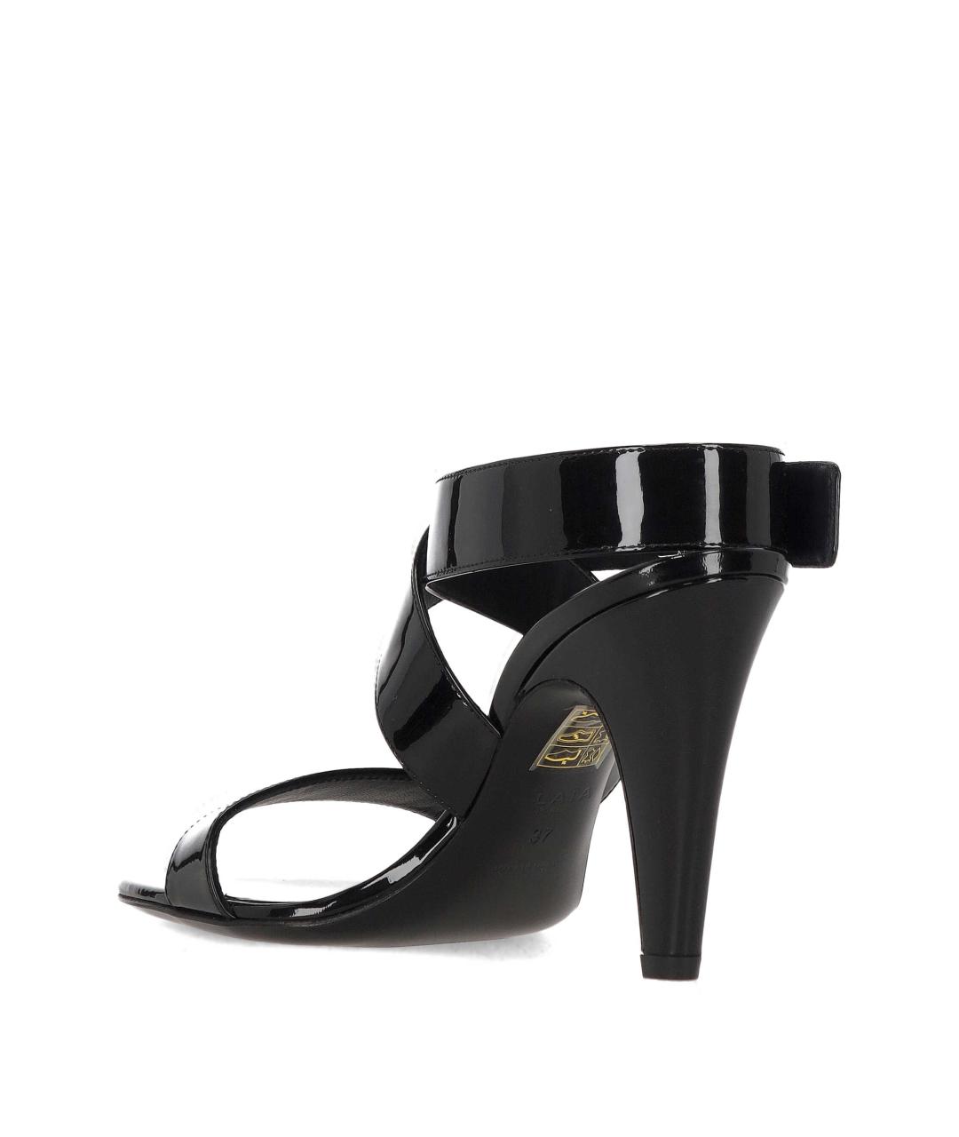 ALAIA Черные кожаные босоножки, фото 3