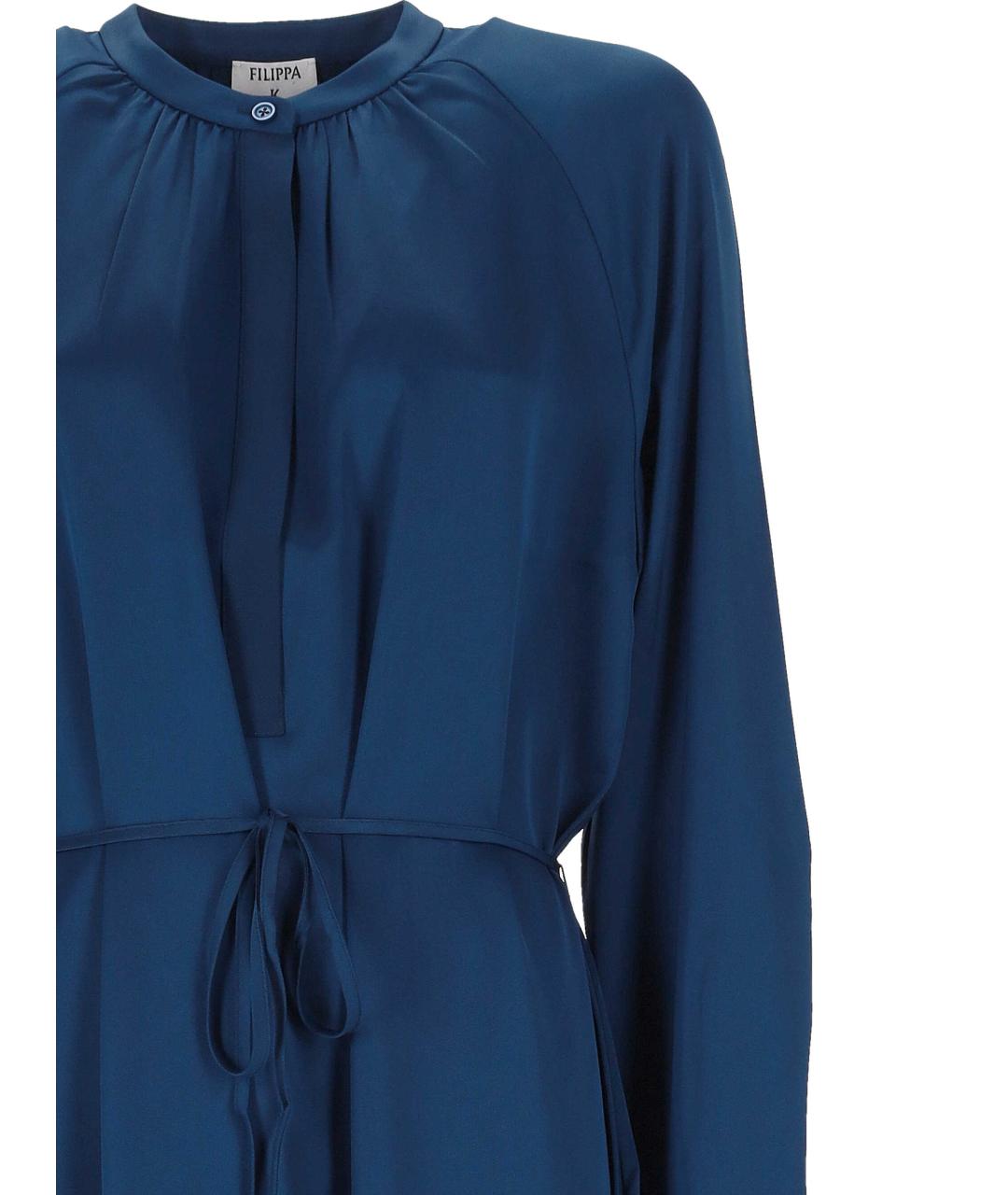 FILIPPA K Синее полиэстеровое повседневное платье, фото 2
