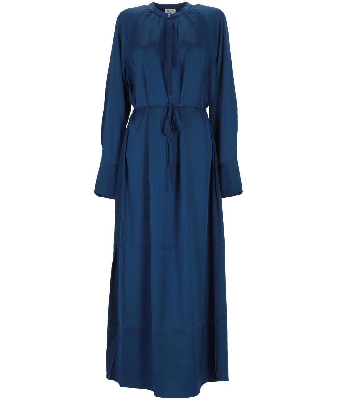 FILIPPA K Синее полиэстеровое повседневное платье, фото 1