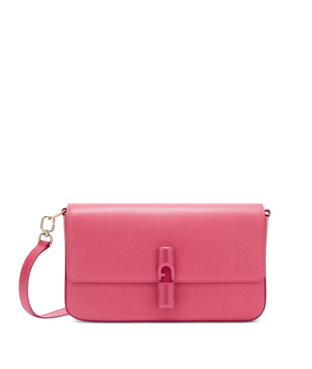 FURLA Розовая кожаная сумка через плечо, фото 1