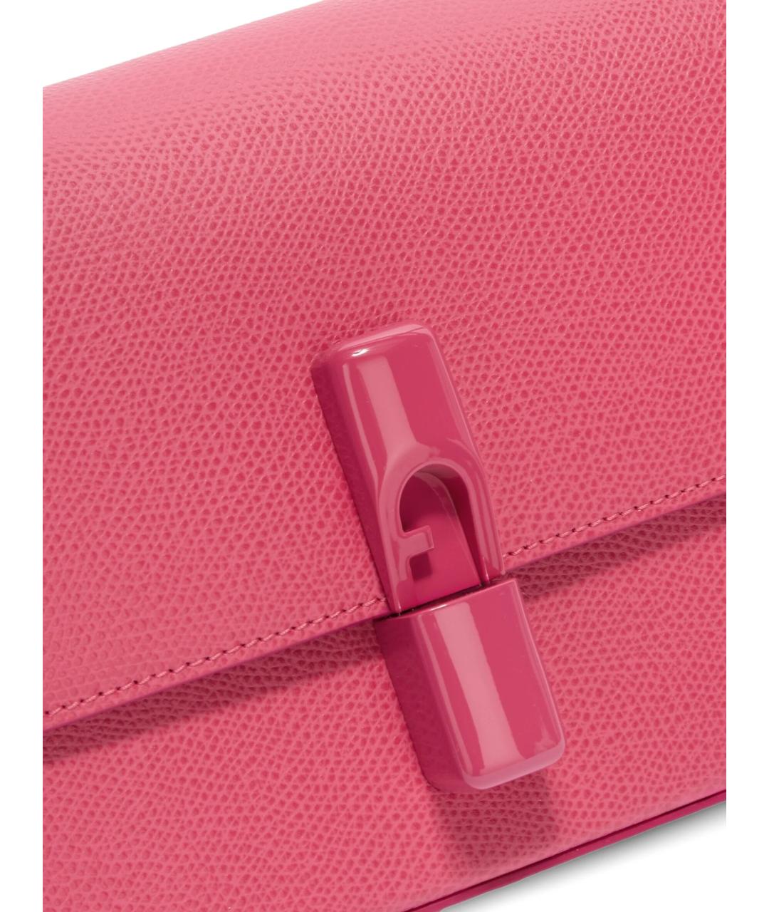 FURLA Розовая кожаная сумка через плечо, фото 4
