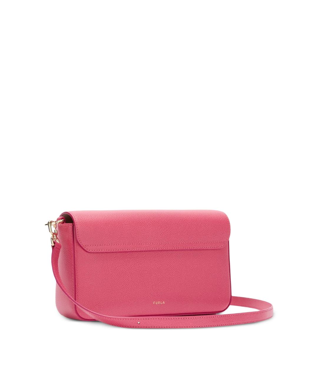 FURLA Розовая кожаная сумка через плечо, фото 2