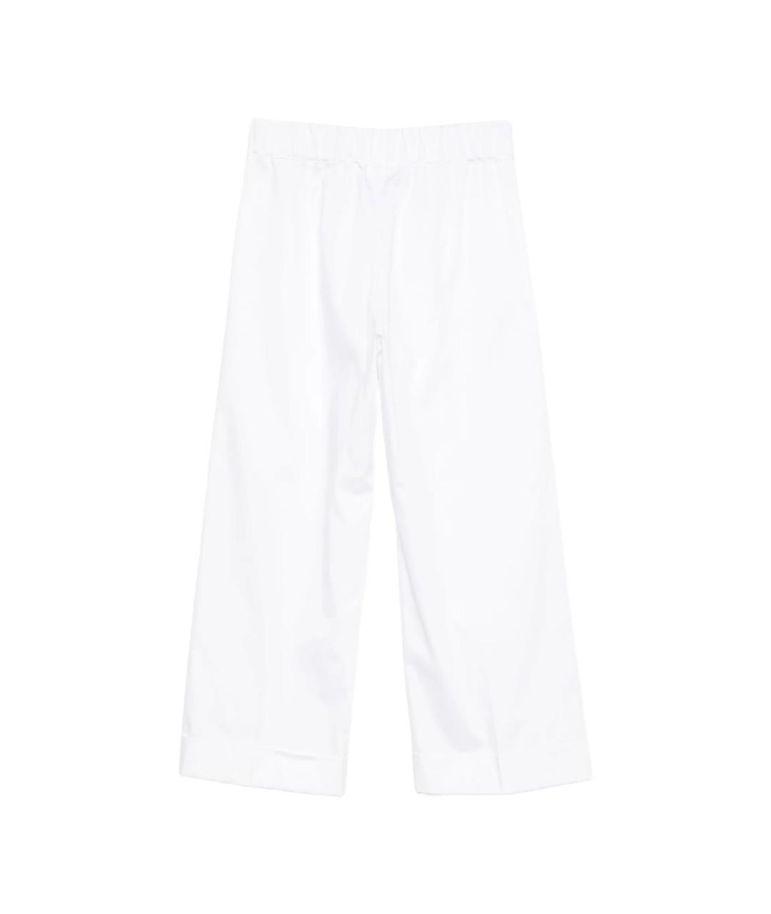 D.EXTERIOR Белые хлопковые прямые брюки, фото 3