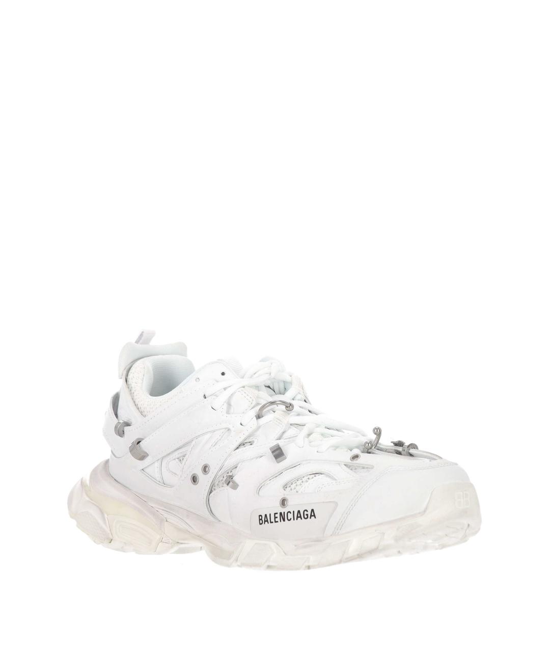 BALENCIAGA Белые текстильные низкие кроссовки / кеды, фото 2