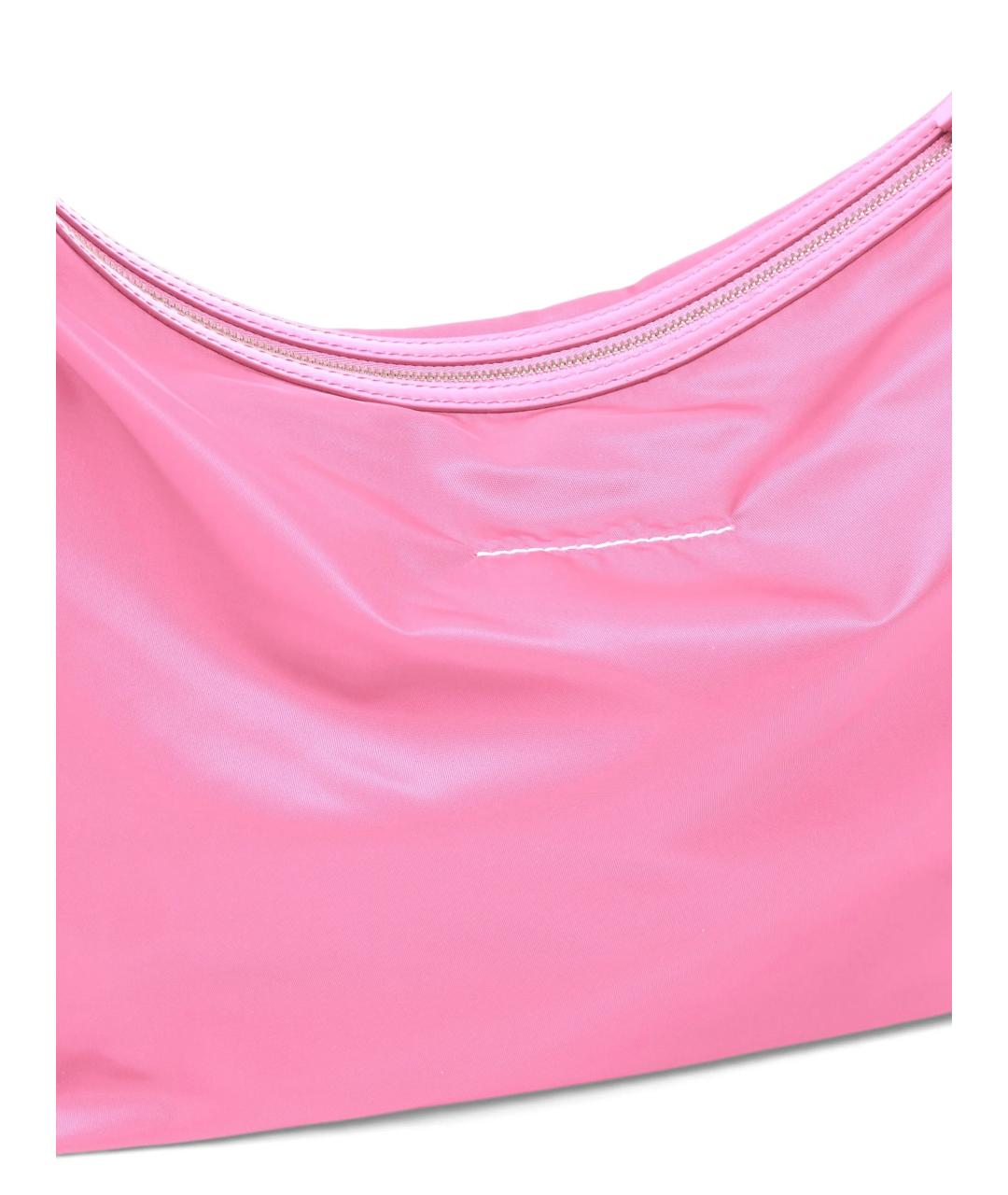 MM6 MAISON MARGIELA Розовая тканевая сумка через плечо, фото 5