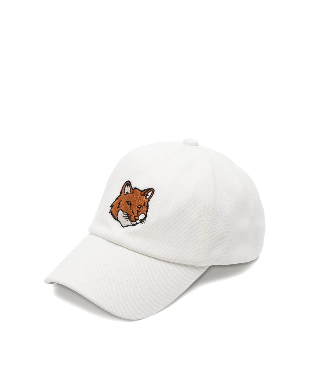 MAISON KITSUNE Белая хлопковая кепка, фото 1
