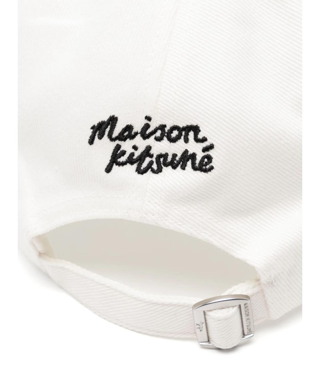 MAISON KITSUNE Белая хлопковая кепка, фото 2