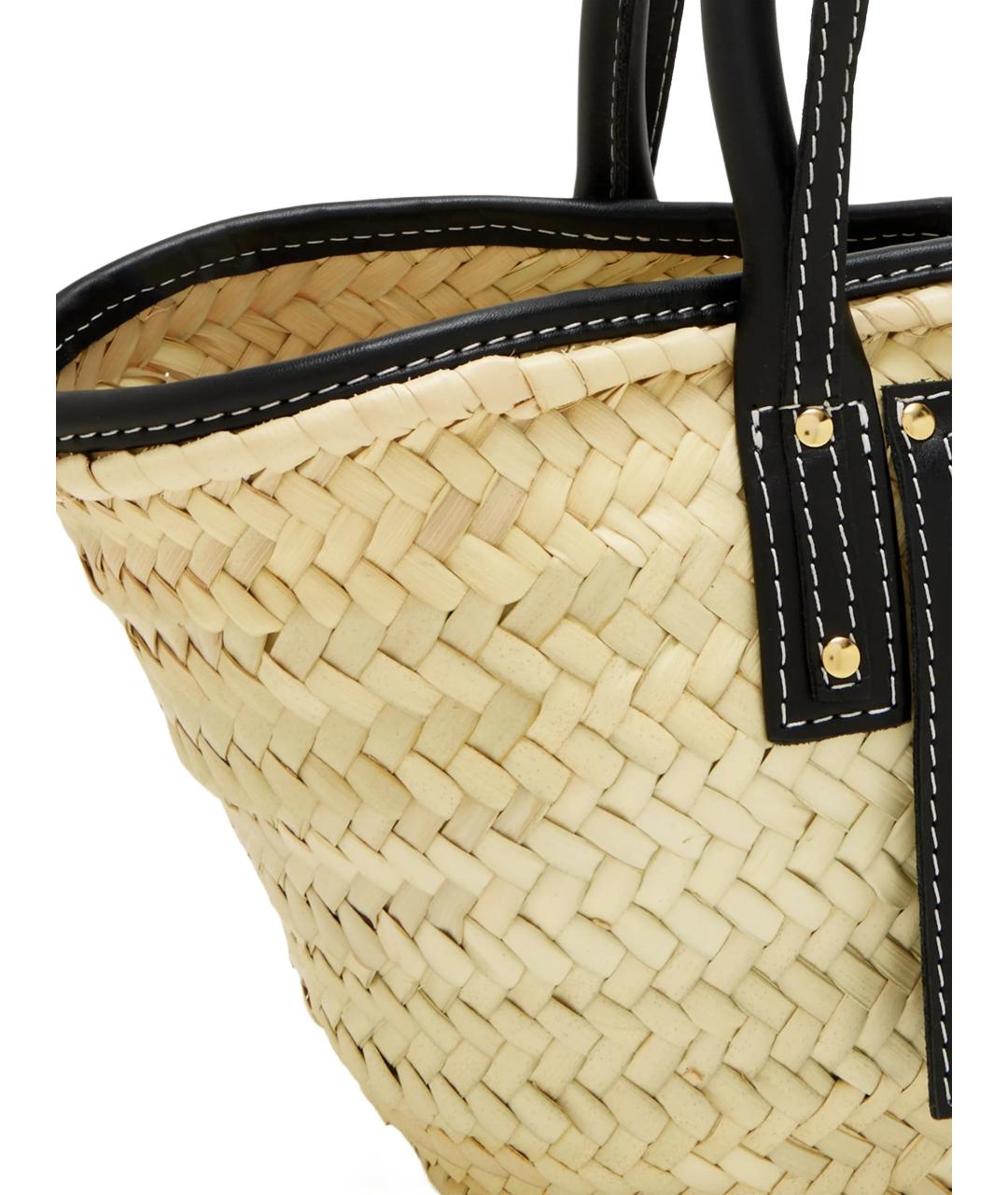 JACQUEMUS Бежевая пелетеная сумка тоут, фото 3