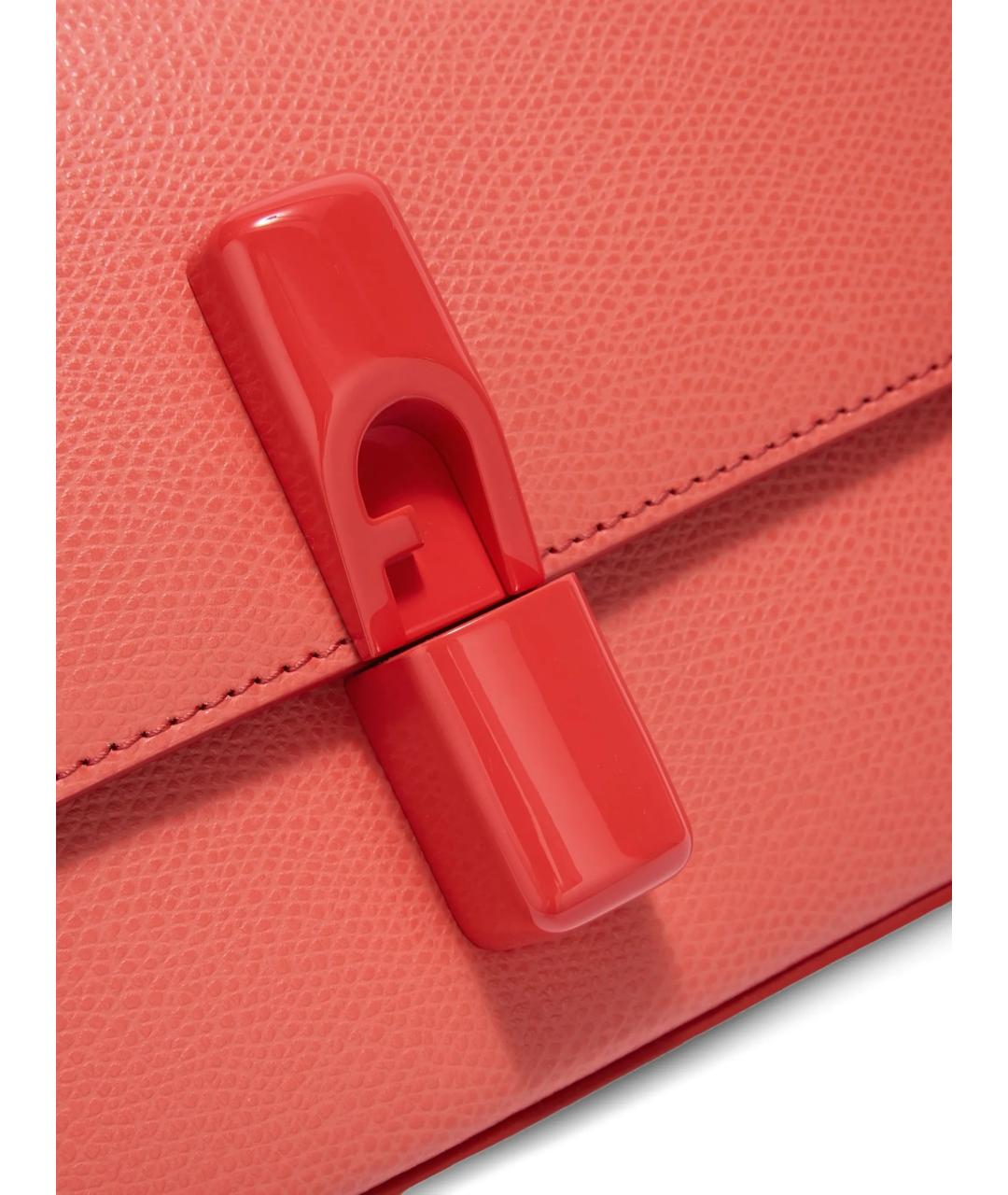 FURLA Коралловая кожаная сумка через плечо, фото 3
