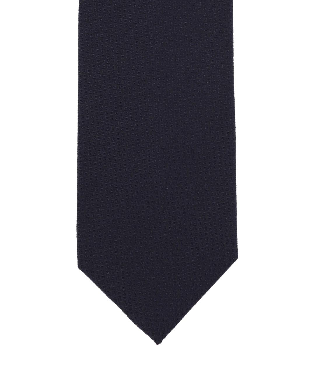 BARBA Темно-синий шелковый галстук, фото 2