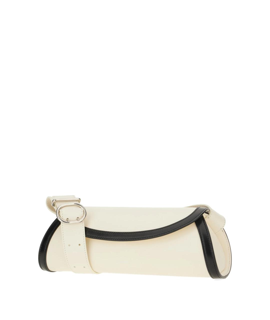JIL SANDER Белая кожаная сумка через плечо, фото 2