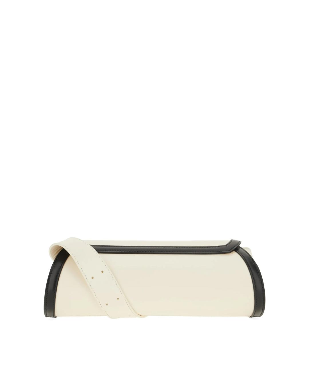 JIL SANDER Белая кожаная сумка через плечо, фото 3