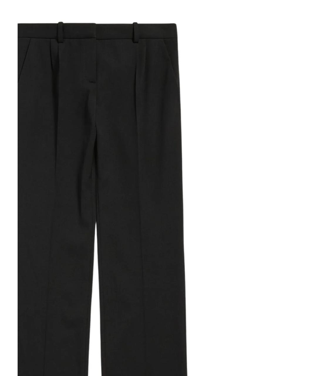 BALENCIAGA Черные хлопковые прямые брюки, фото 2