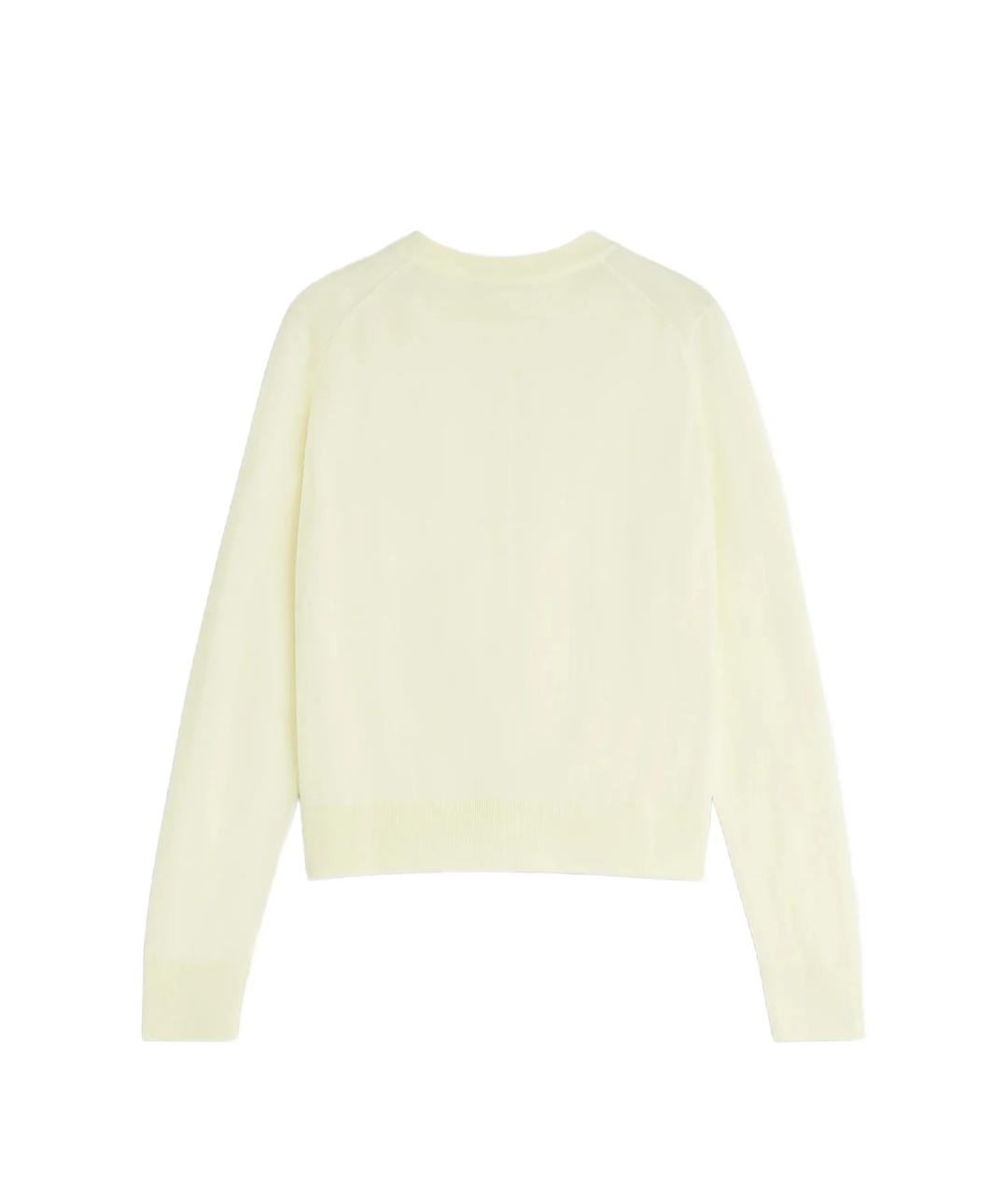 MAISON KITSUNE Бежевый шерстяной кардиган, фото 3