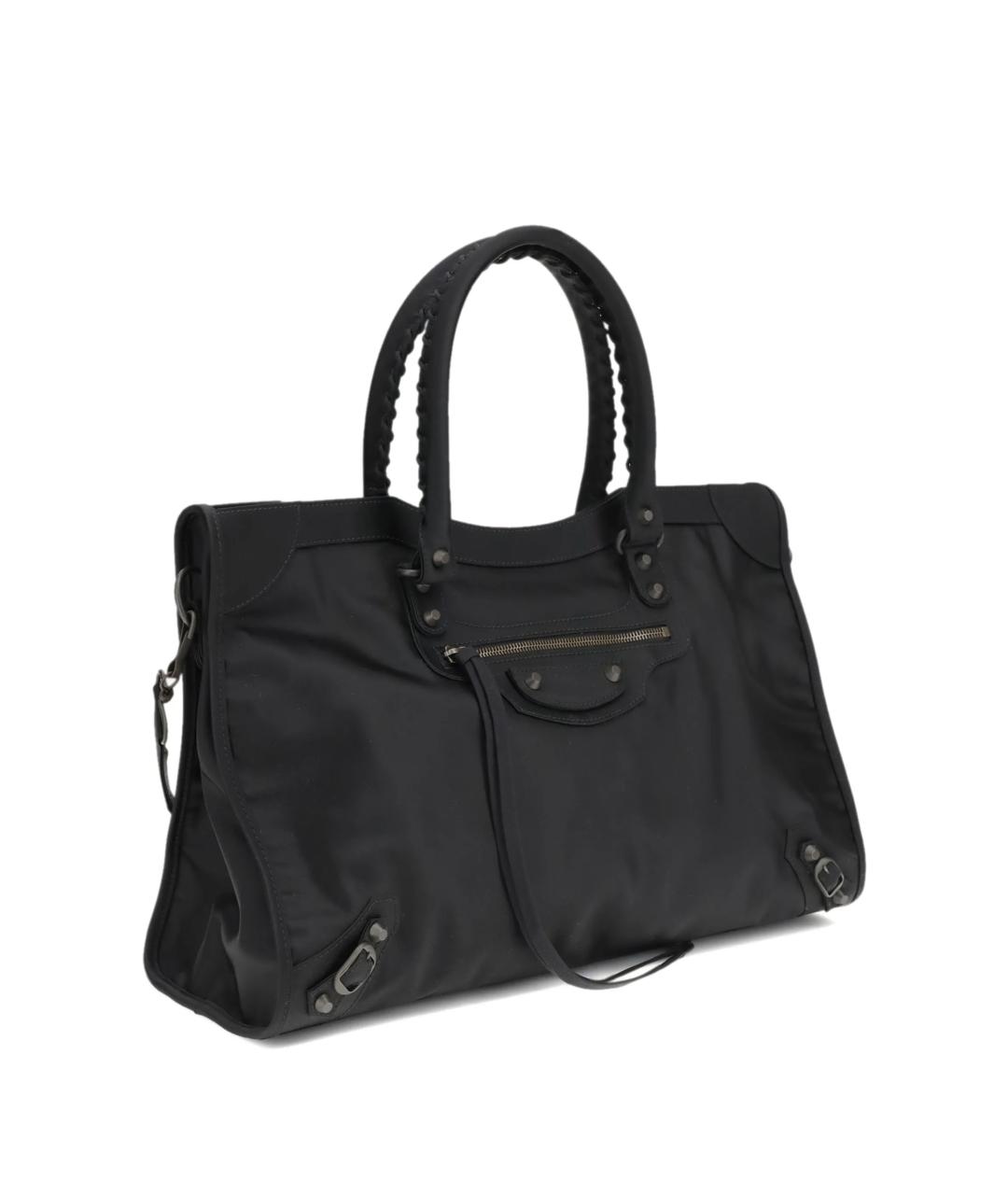 BALENCIAGA Черная синтетическая сумка тоут, фото 2