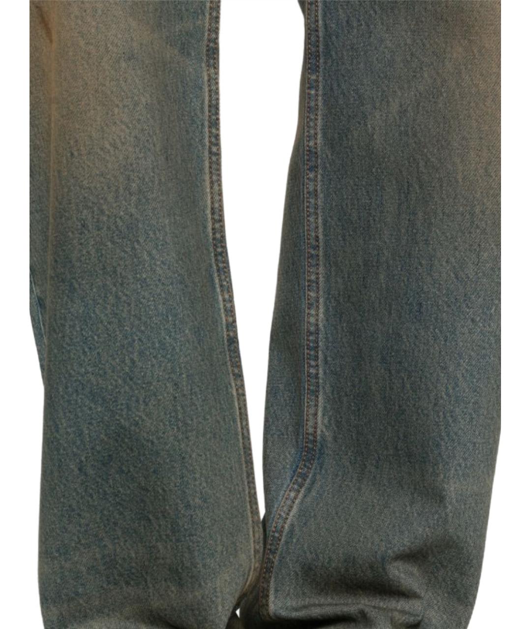 JACQUEMUS Синие хлопковые прямые джинсы, фото 2