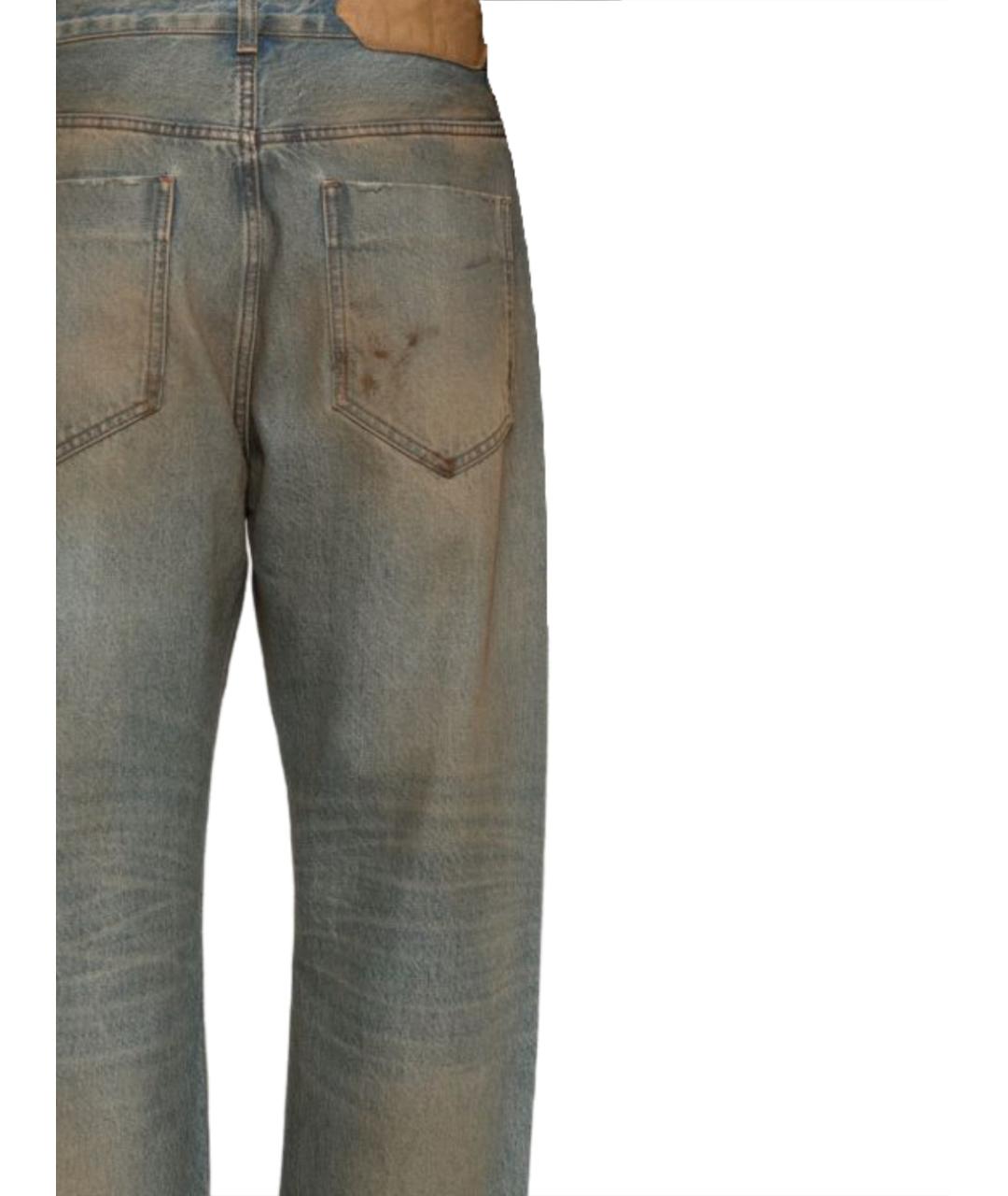 JACQUEMUS Синие хлопковые прямые джинсы, фото 3