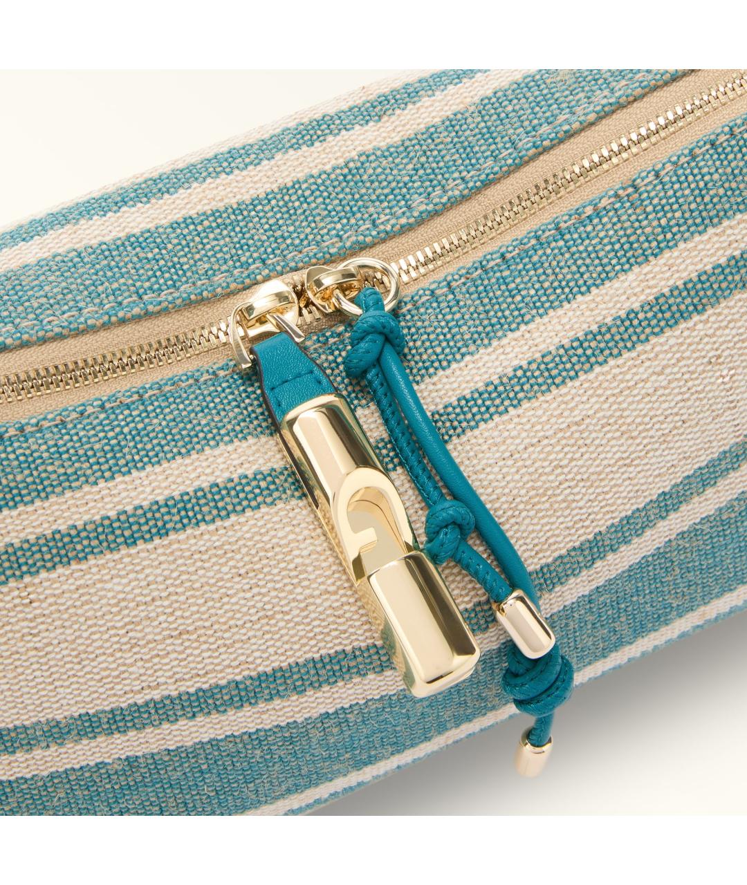 FURLA Синяя тканевая сумка через плечо, фото 4