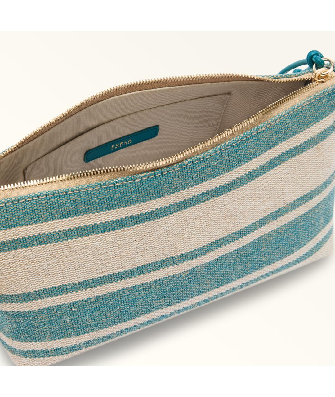 FURLA Синяя тканевая сумка через плечо, фото 2