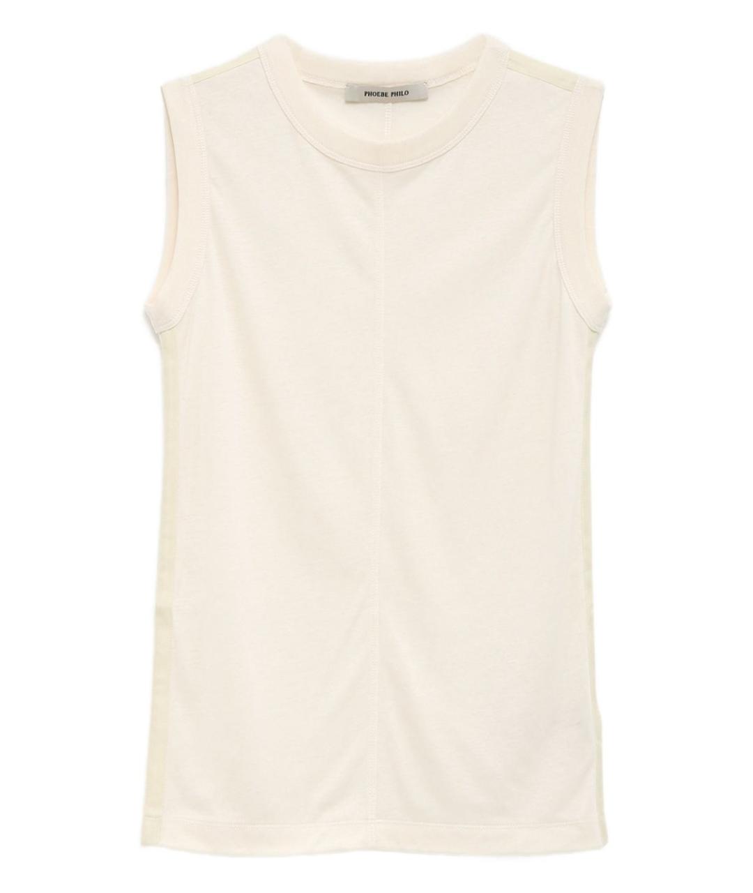 PHOEBE PHILO Бежевая хлопковая майка, фото 1