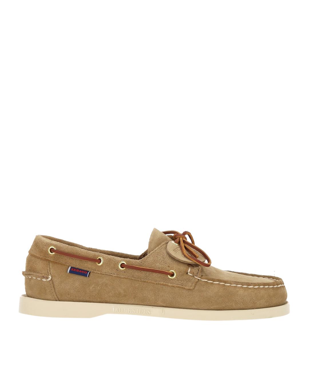 SEBAGO Бежевые замшевые низкие ботинки, фото 1