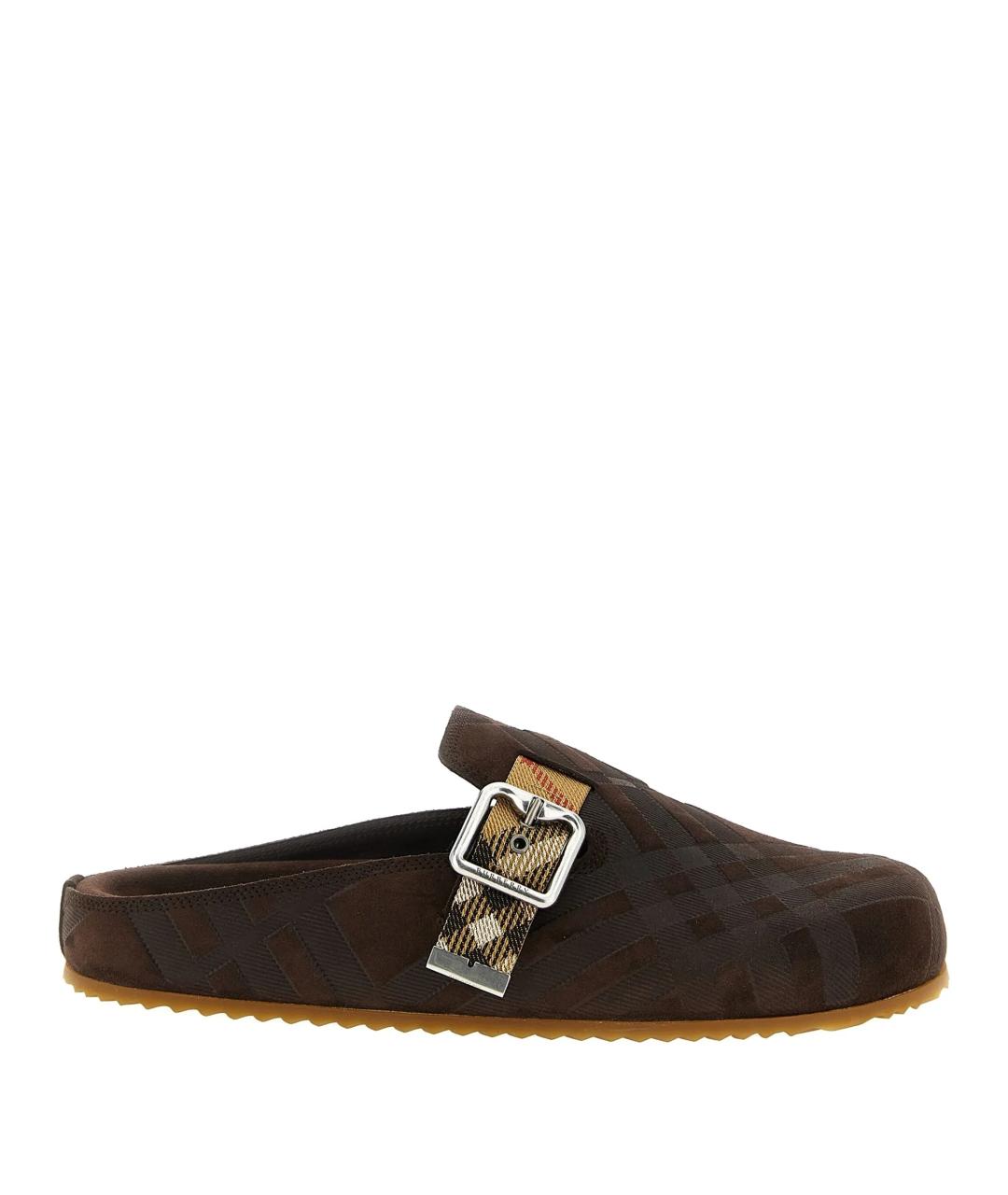 BURBERRY Коричневые замшевые сандалии, фото 1