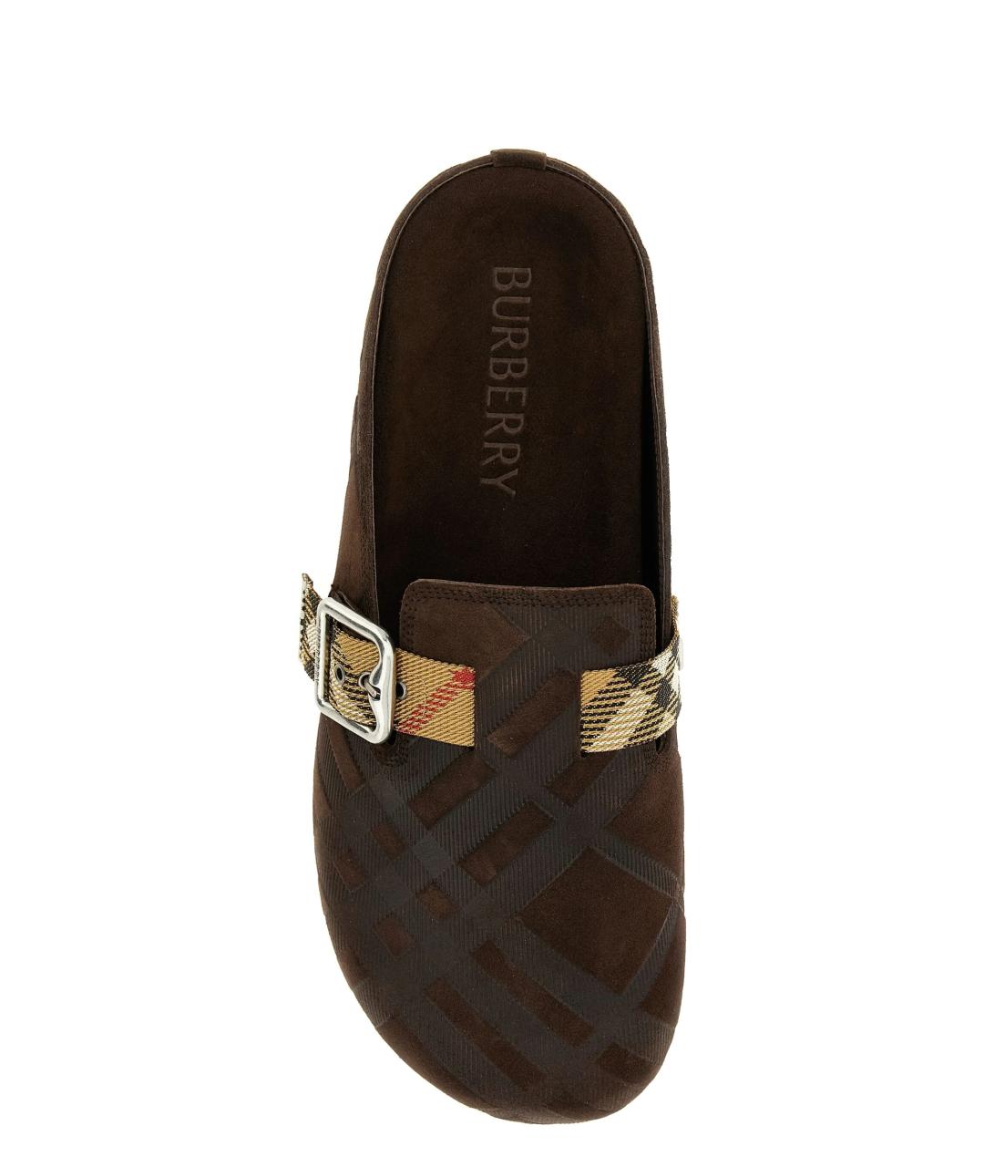 BURBERRY Коричневые замшевые сандалии, фото 4