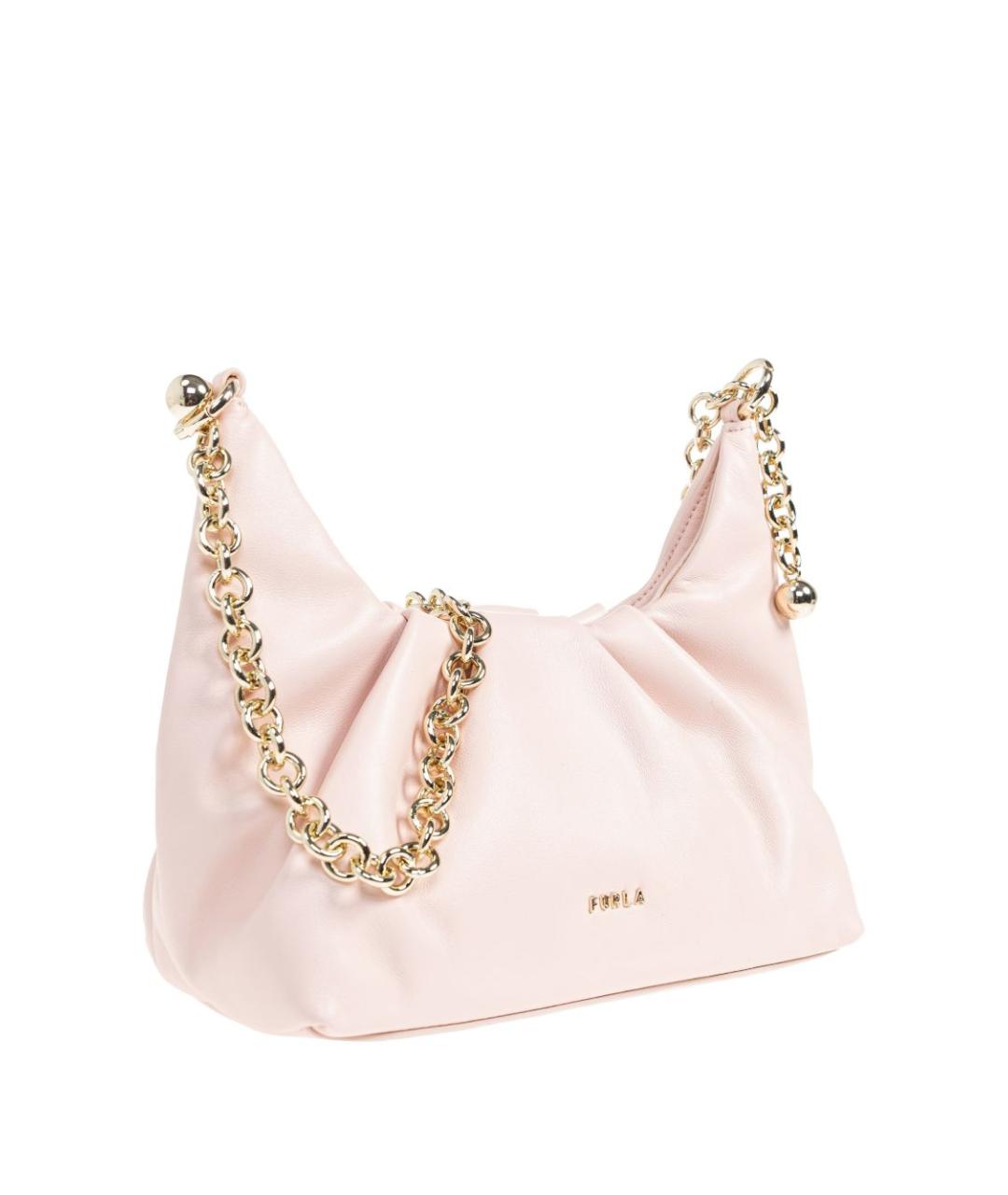 FURLA Розовая кожаная сумка через плечо, фото 2