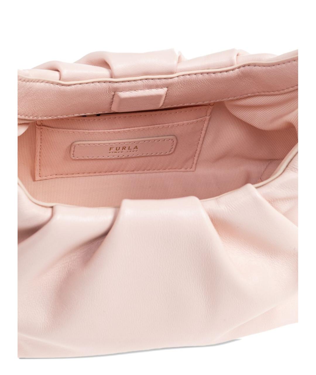 FURLA Розовая кожаная сумка через плечо, фото 5