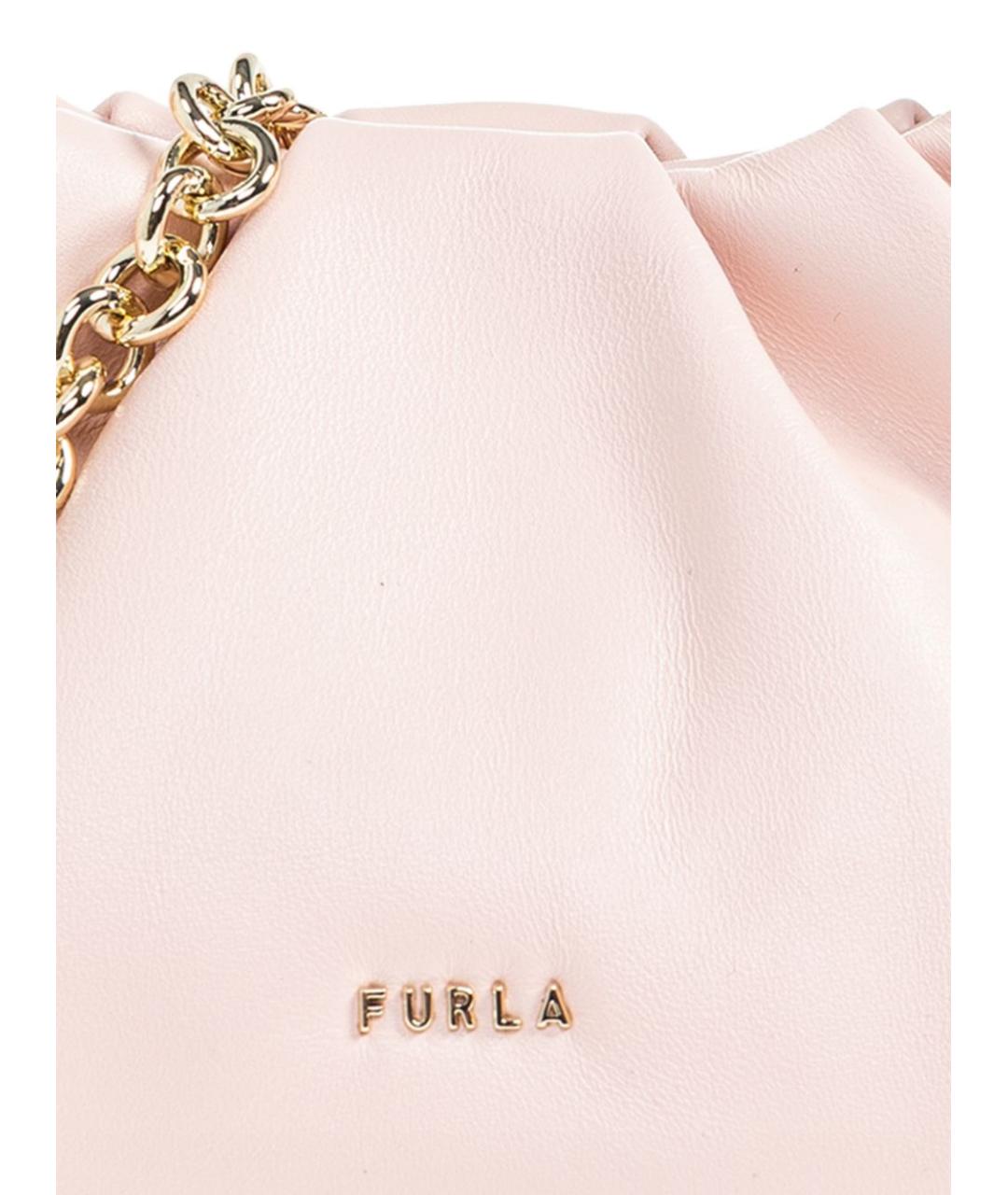 FURLA Розовая кожаная сумка через плечо, фото 4