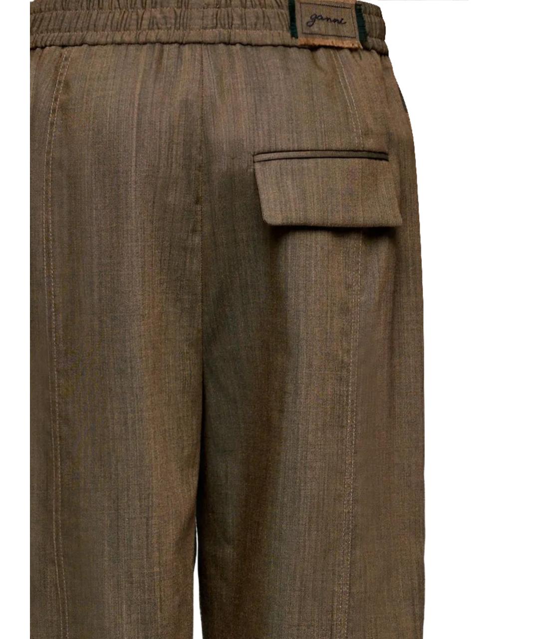 GANNI Шерстяные прямые брюки, фото 3