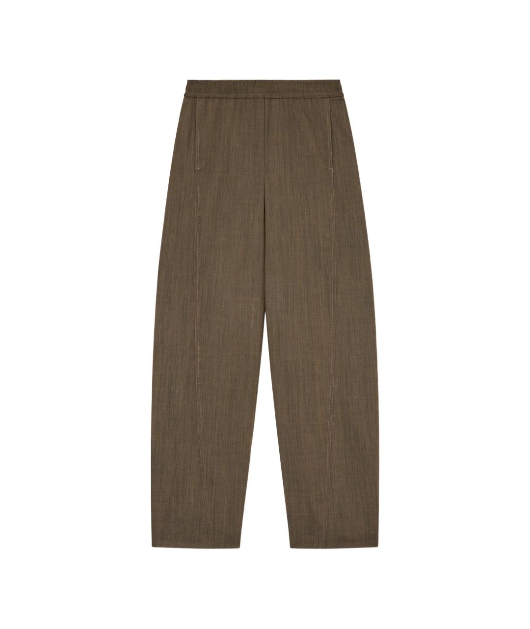 GANNI Шерстяные прямые брюки, фото 1