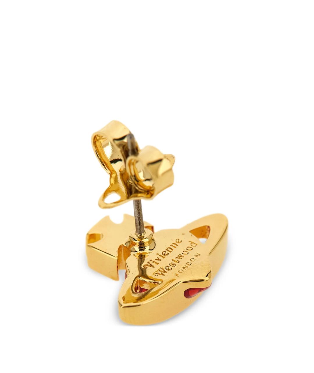 VIVIENNE WESTWOOD Золотые латунные серьги, фото 3