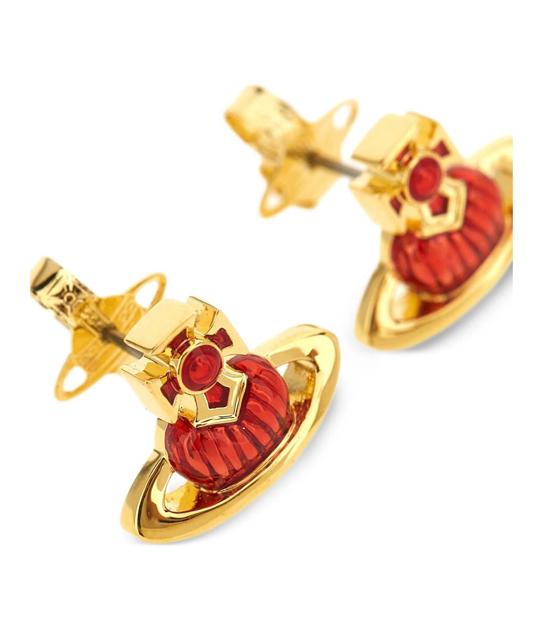 VIVIENNE WESTWOOD Золотые латунные серьги, фото 2