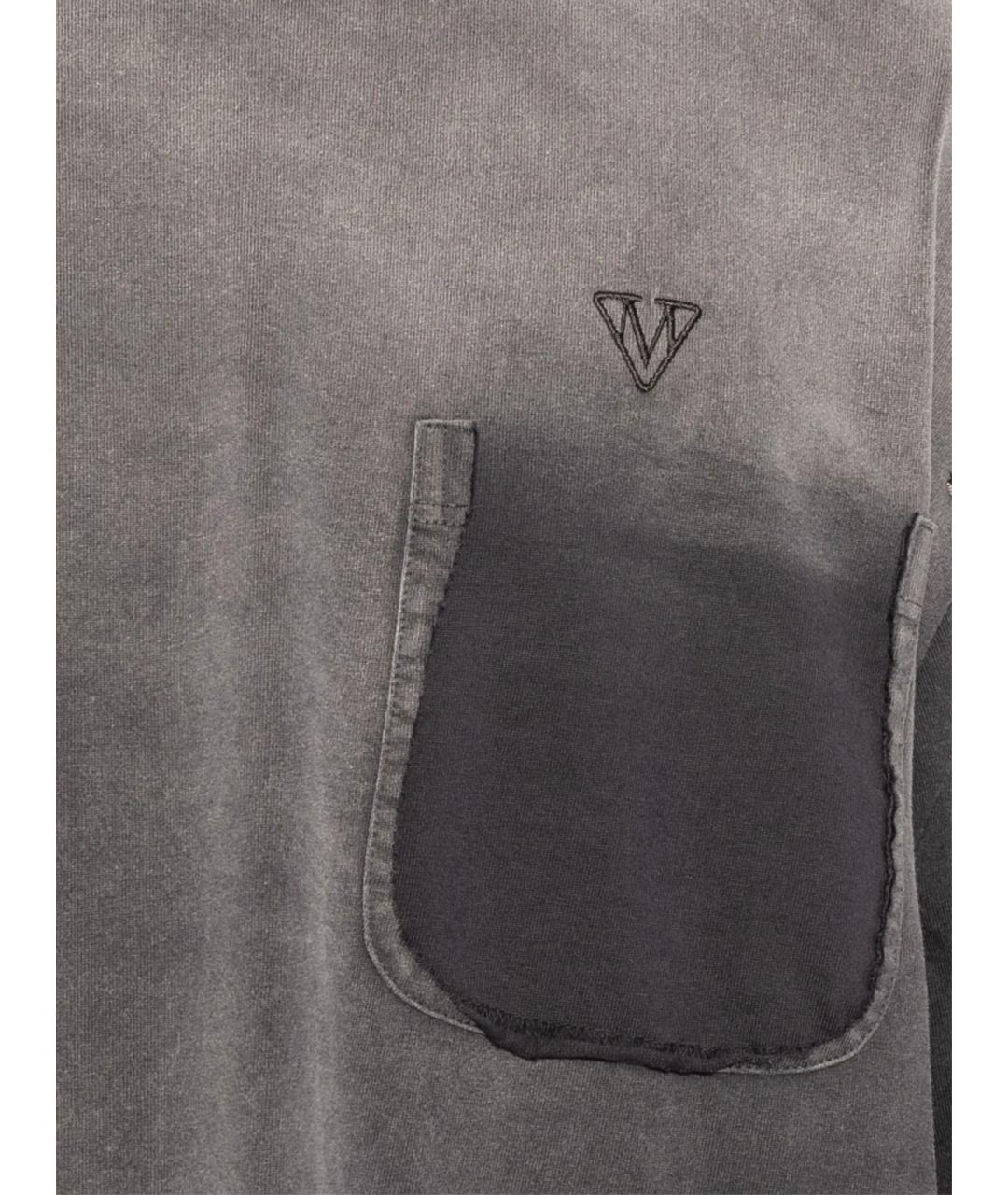 Mihara Yasuhiro Серая хлопковая футболка, фото 2